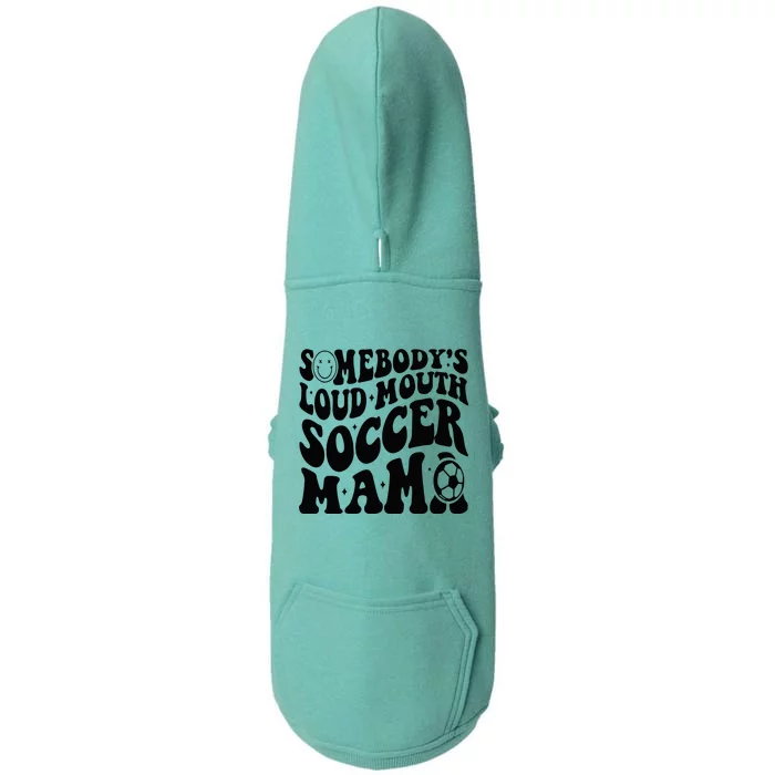 Somebody’s Loud Mouth Soccer Mama Retro Wavy Groovy Back Doggie 3-End Fleece Hoodie