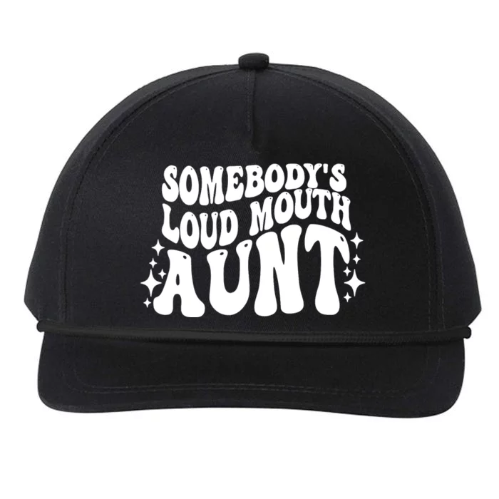 Somebody’s Loud Mouth Aunt Retro Wavy Groovy Snapback Five-Panel Rope Hat