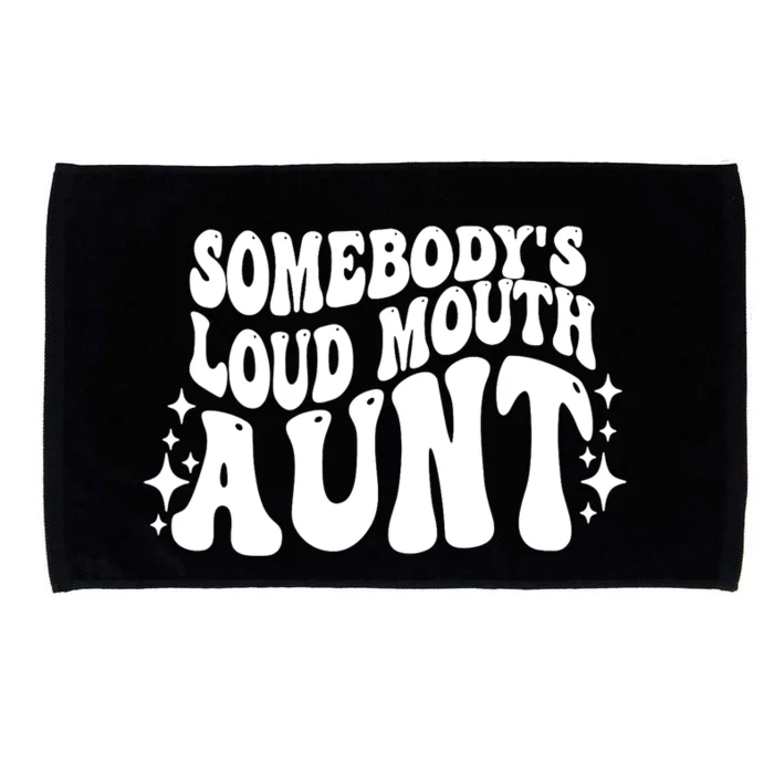 Somebody’s Loud Mouth Aunt Retro Wavy Groovy Microfiber Hand Towel