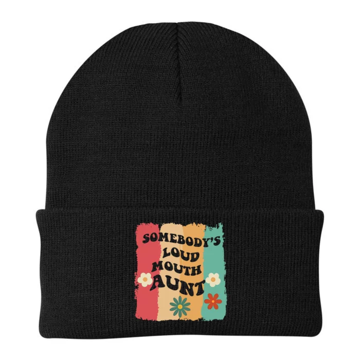 Somebody's loud mouth aunt Retro Groovy Wo Girl Boy Knit Cap Winter Beanie