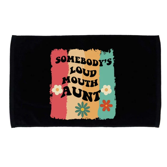 Somebody's loud mouth aunt Retro Groovy Wo Girl Boy Microfiber Hand Towel