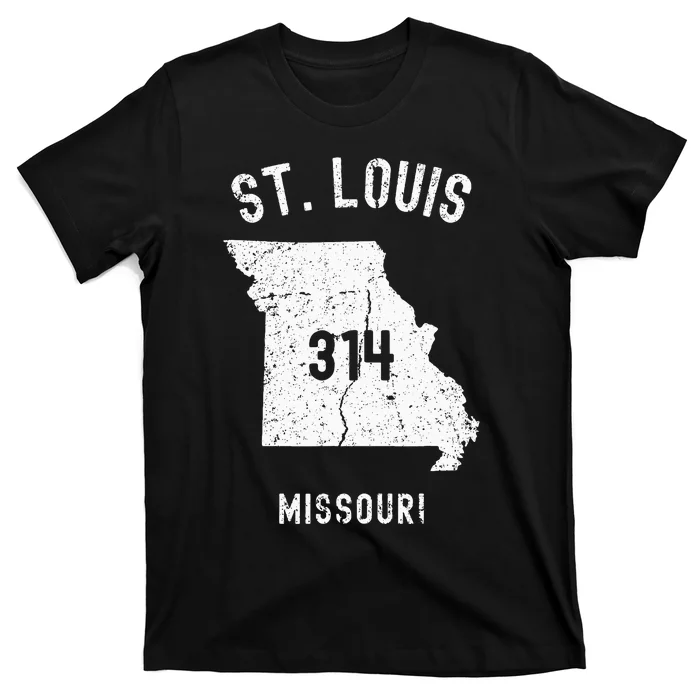 St. Louis Missouri Mo 314 Vintage Athletic Style T-Shirt