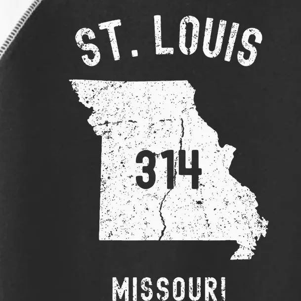 St. Louis Missouri Mo 314 Vintage Athletic Style Toddler Fine Jersey T-Shirt