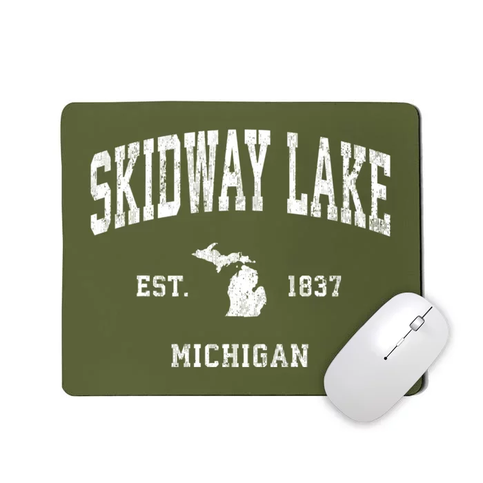 Skidway Lake Michigan Mi Vintage Athletic Sports Mousepad