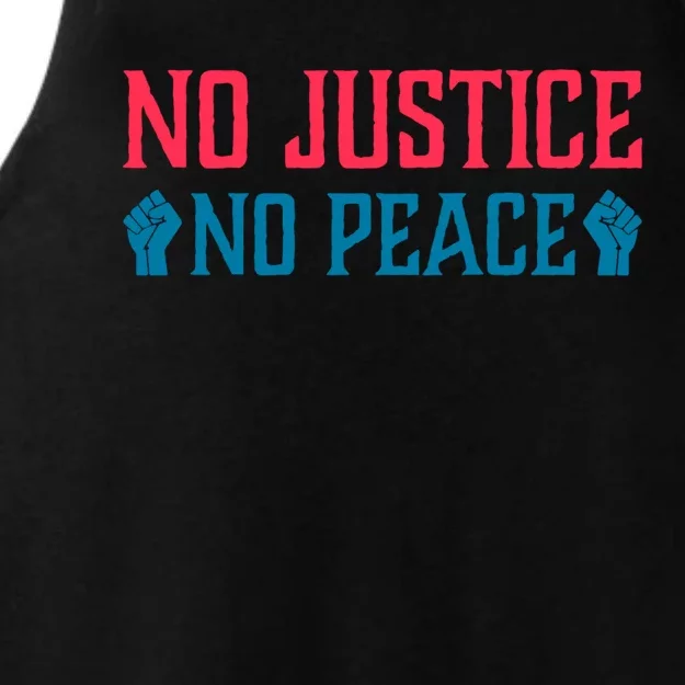 Social Lgbt No Blm Awareness Activism Justice Peace Gift Ladies Tri-Blend Wicking Tank