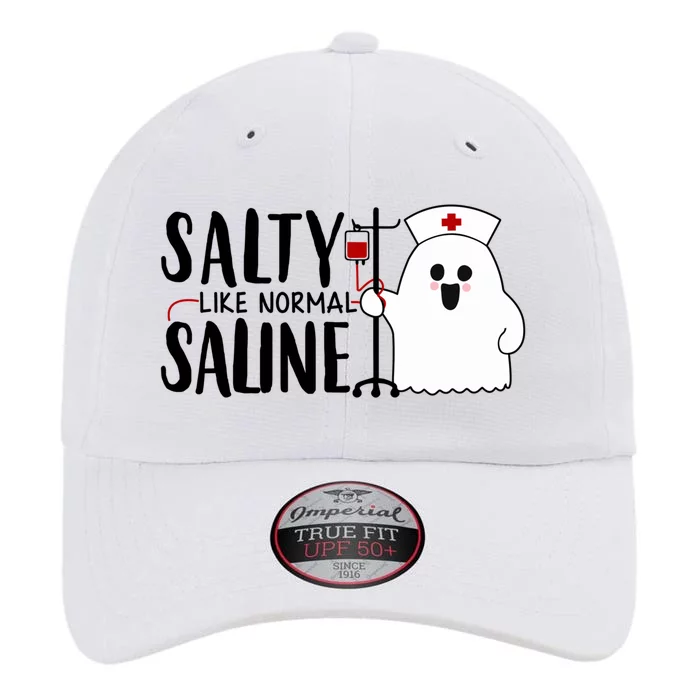 Salty Like Normal Saline Ghost Nurse Halloween Costume Gift The Original Performance Cap