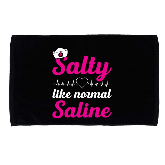 Salty Like Normal Saline Heartbeat Graphic Gift Microfiber Hand Towel