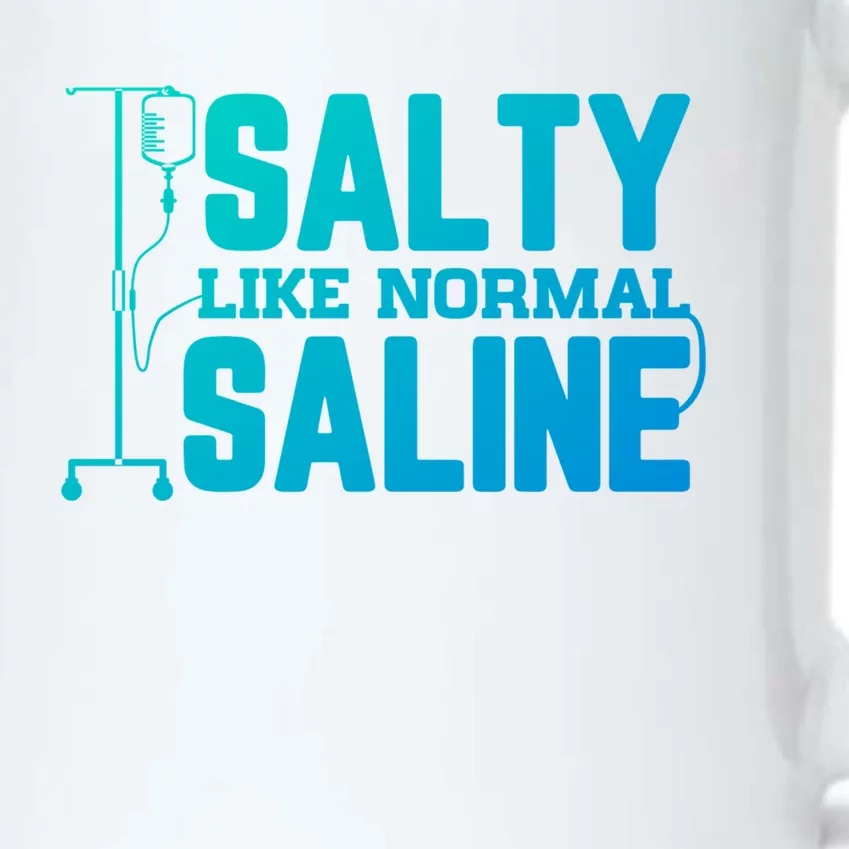 Salty Like Normal Saline Nurse Funny Nursing Cna Rn Lpn Gift Black Color Changing Mug