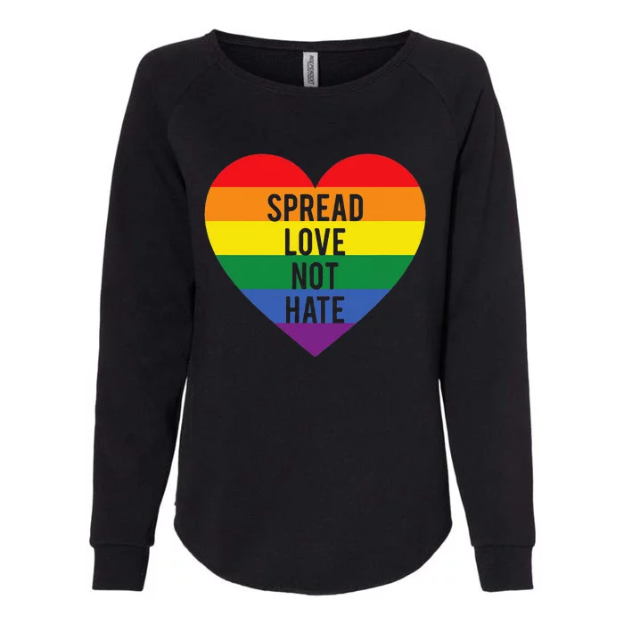 Spread Love Not Hate Inspirational Womens California Wash Sweatshirt