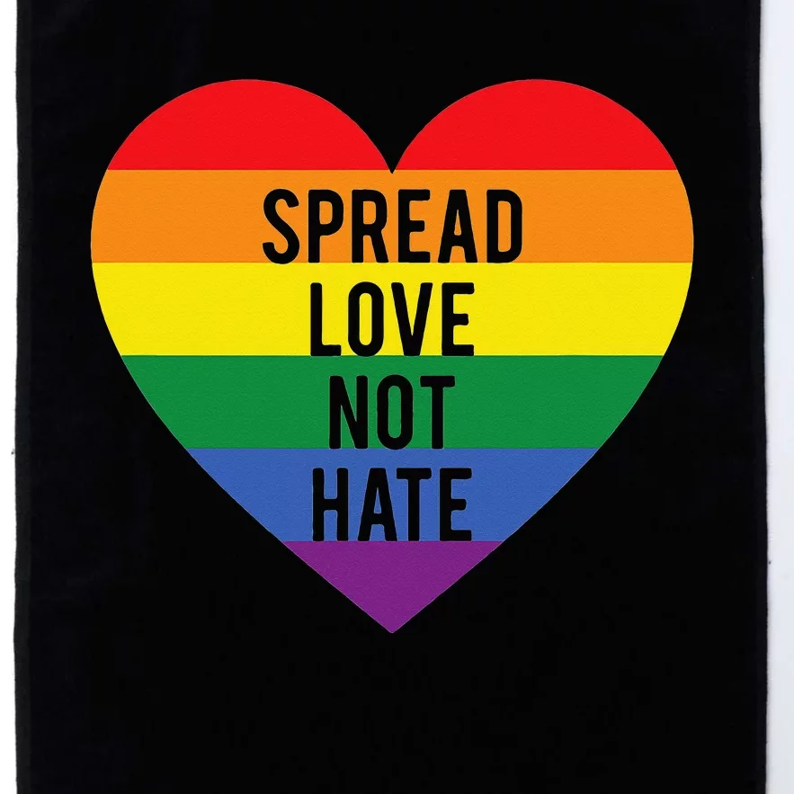 Spread Love Not Hate Inspirational Platinum Collection Golf Towel