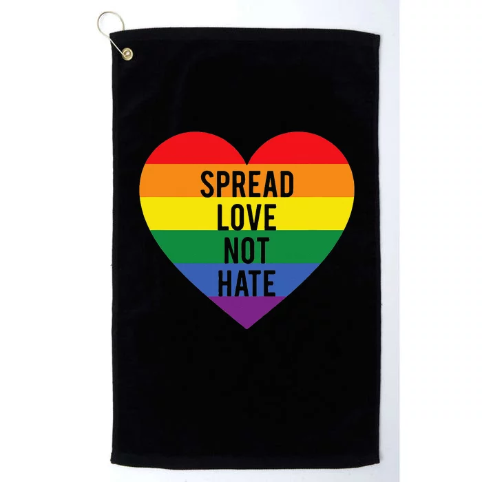 Spread Love Not Hate Inspirational Platinum Collection Golf Towel