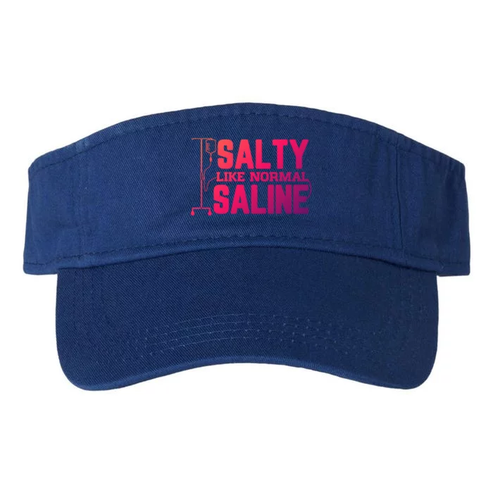 Salty Like Normal Saline Nurse Funny Nursing Cna Rn Lpn Gift Valucap Bio-Washed Visor