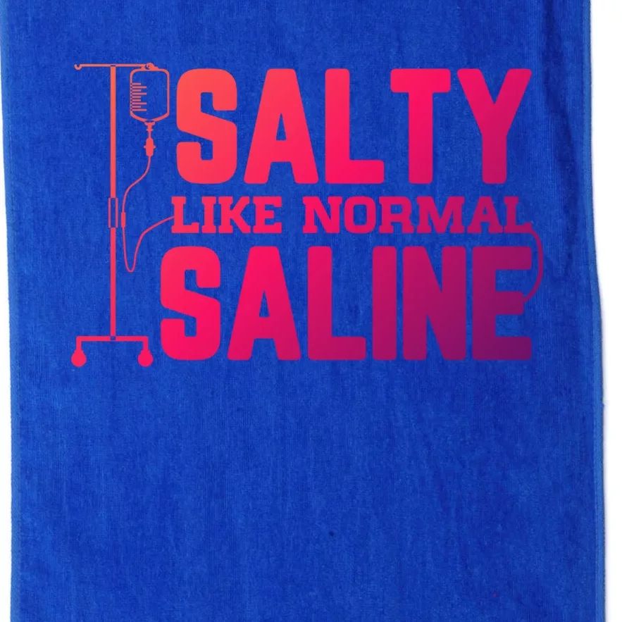 Salty Like Normal Saline Nurse Funny Nursing Cna Rn Lpn Gift Platinum Collection Golf Towel