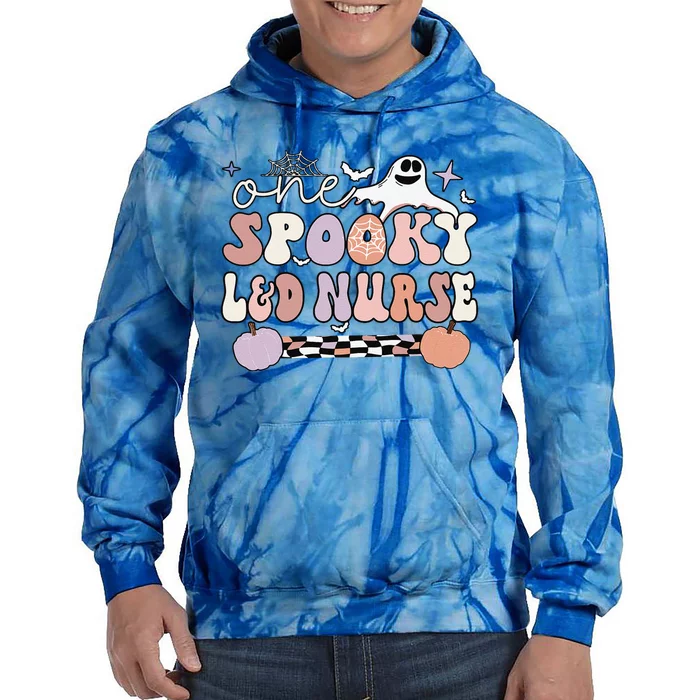 Spooky L&D Nurse Halloween Labor And Delivery Nurse Tie Dye Hoodie