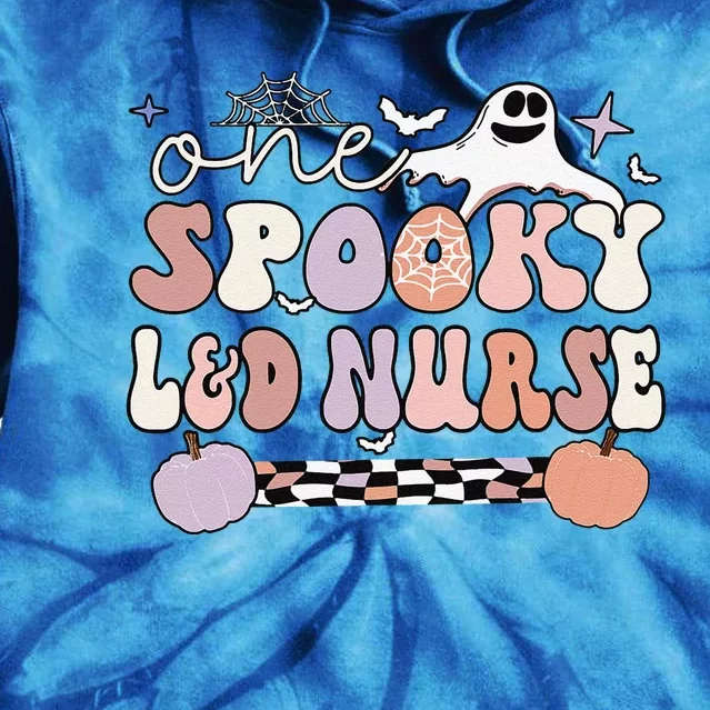 Spooky L&D Nurse Halloween Labor And Delivery Nurse Tie Dye Hoodie