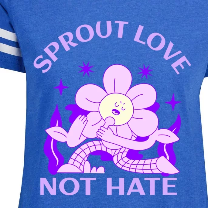 Sprout Love Not Hate Eracing Hate And Racism Together Gift Enza Ladies Jersey Football T-Shirt