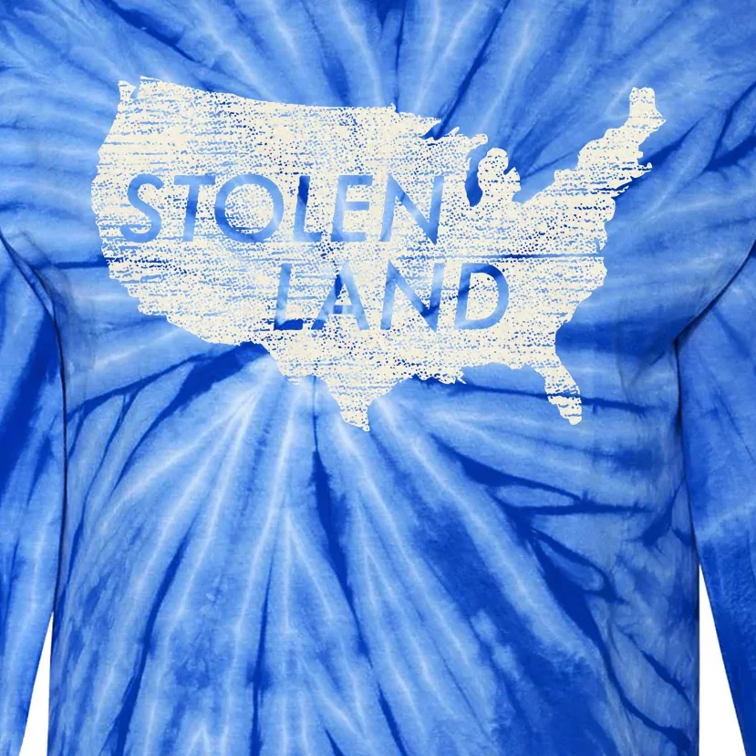 Stolen Land Native American Indigenous Tie-Dye Long Sleeve Shirt