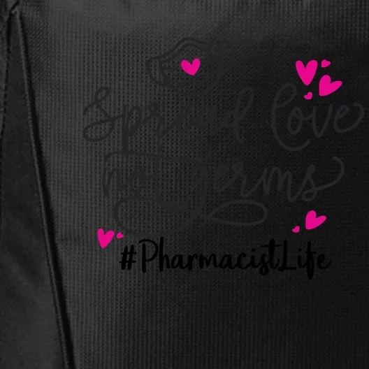 Spread Love Not Germs Funny Pharmacist Valentine City Backpack