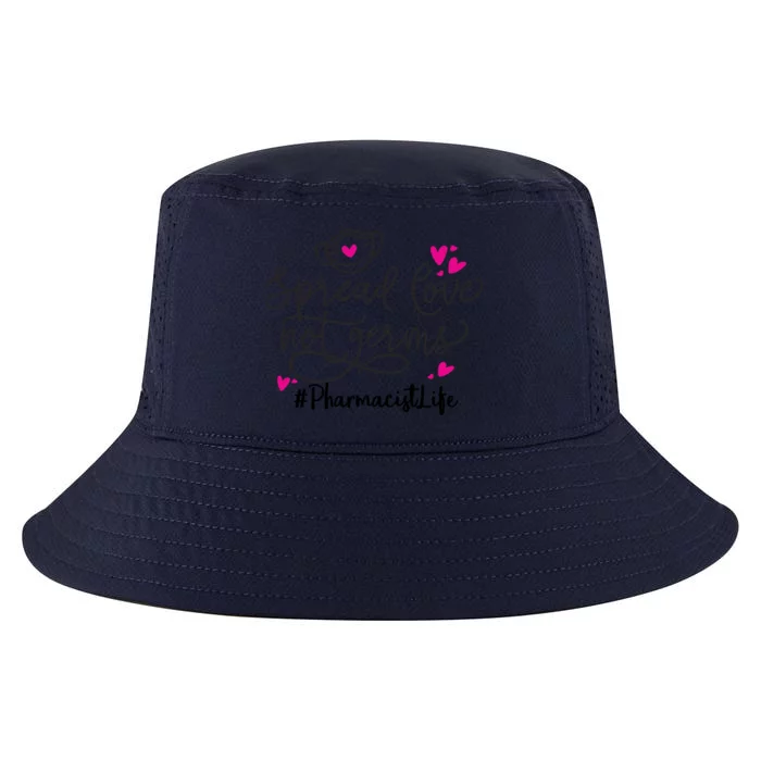 Spread Love Not Germs Funny Pharmacist Valentine Cool Comfort Performance Bucket Hat