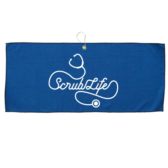 Scrub Life Nurse Doctor Stethoscope Passionate Medical RN Large Microfiber Waffle Golf Towel