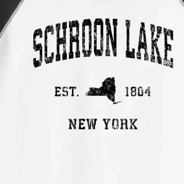 Schroon Lake New York Ny Athletic Black Sports Toddler Fine Jersey T-Shirt