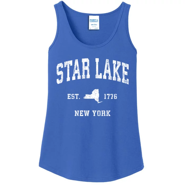 Star Lake New York Ny Vintage Athletic Ladies Essential Tank