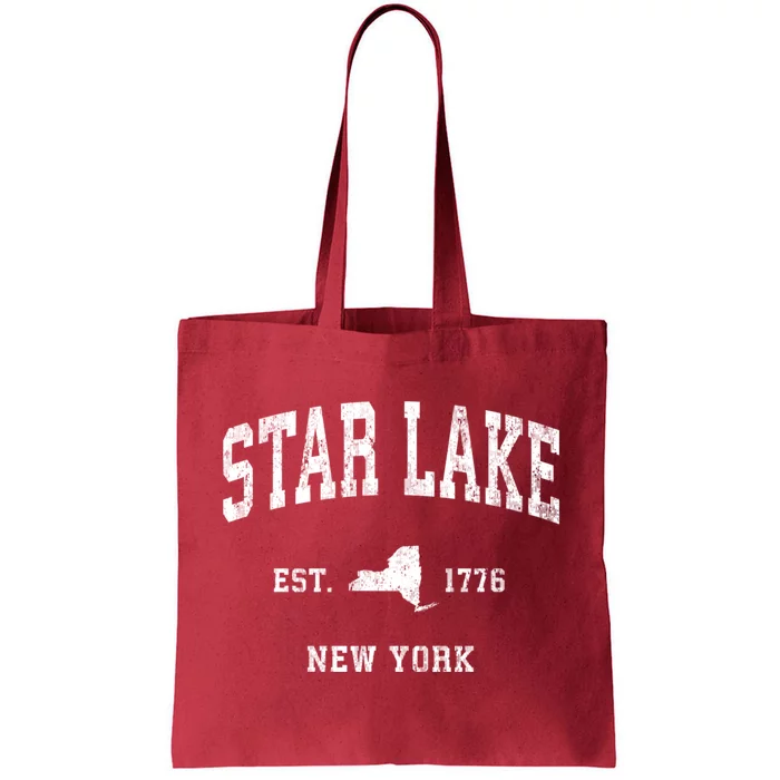 Star Lake New York Ny Vintage Athletic Tote Bag