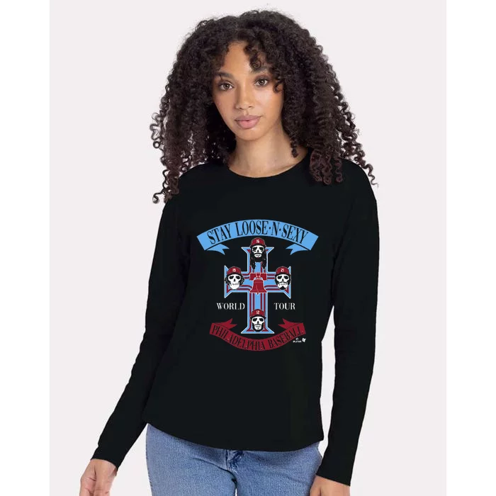 Stay Loose N Sexy Baseball Womens Cotton Relaxed Long Sleeve T-Shirt