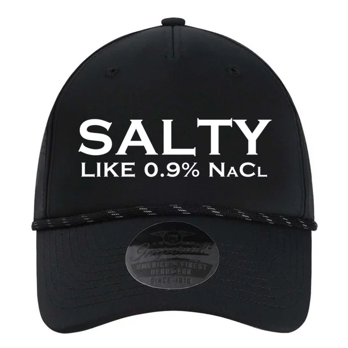 Salty Like Normal Saline 0 9 Nacl Nurse Medical Funny Wear Cool Gift Performance The Dyno Cap