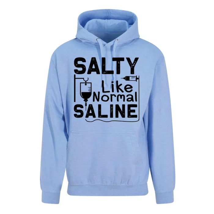 Salty Like Normal Saline Funny Nurse Gift Unisex Surf Hoodie