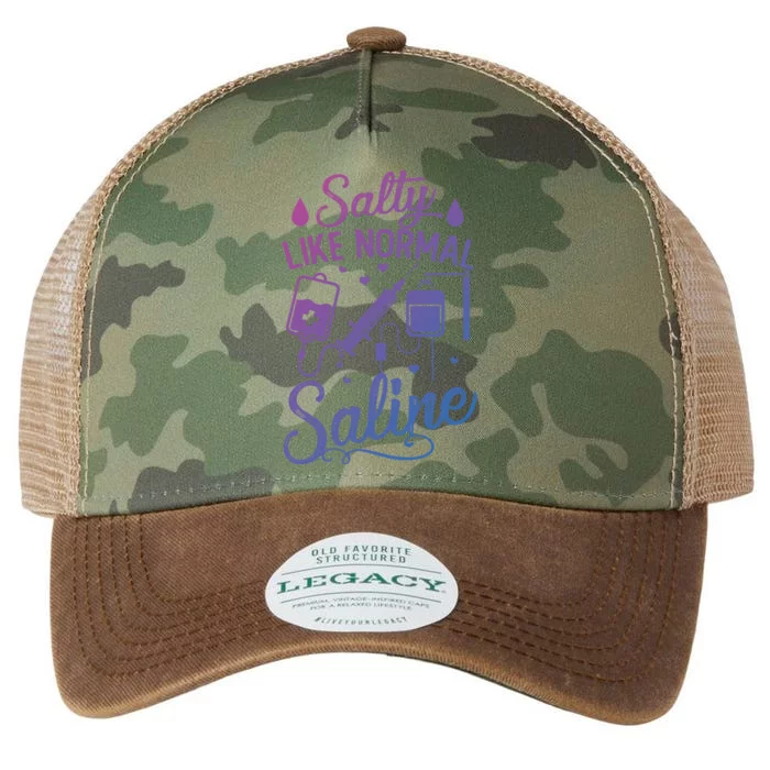 Salty Like Normal Saline Funny Nurse Gift Legacy Tie Dye Trucker Hat