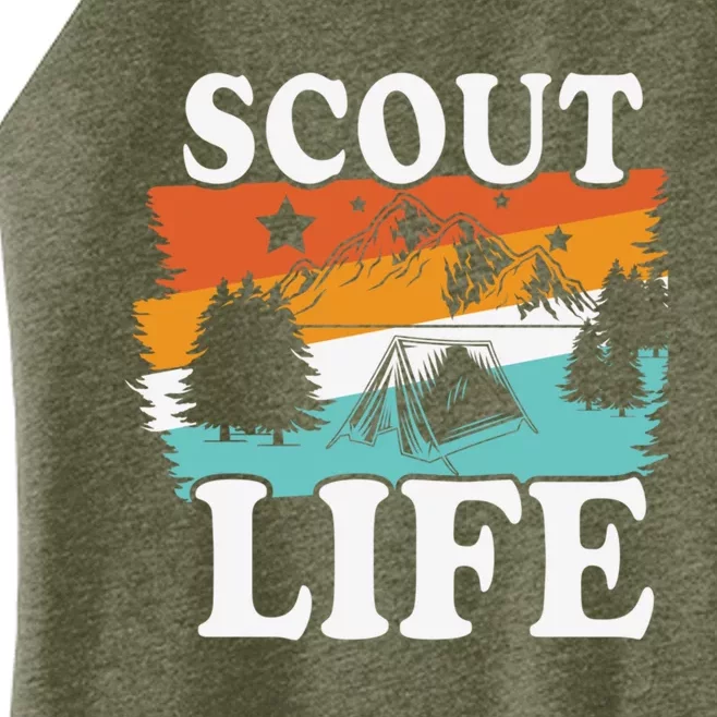 Scout Life Outdoor Adventure Gift Scouts Gift Women’s Perfect Tri Rocker Tank