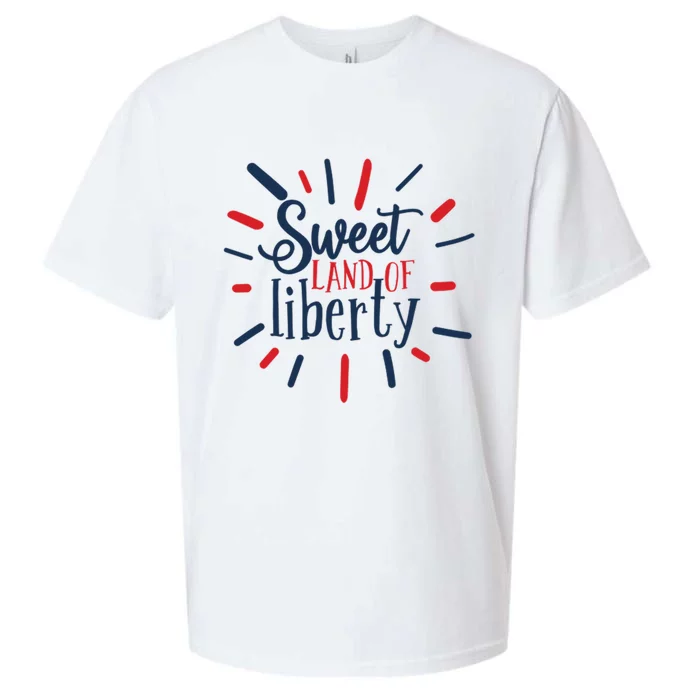 Sweet Land Of Liberty 4th Of July Gift Sueded Cloud Jersey T-Shirt