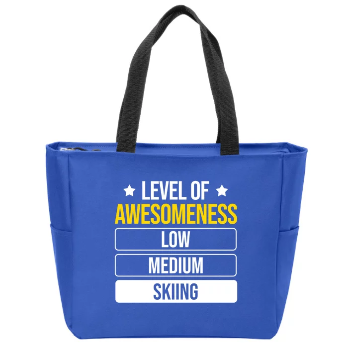 Ski Level Of Awesoess Skiing Gift Zip Tote Bag