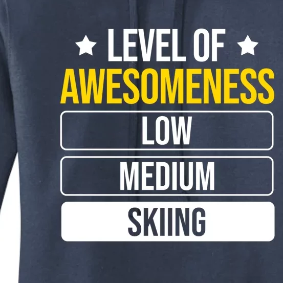 Ski Level Of Awesoess Skiing Gift Women's Pullover Hoodie