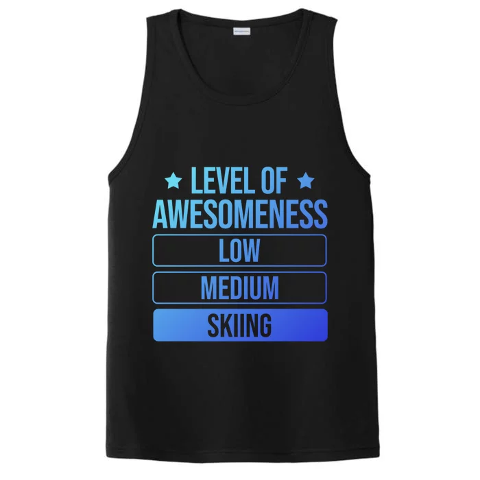 Ski Level Of Awesoess Skiing Cute Gift Performance Tank