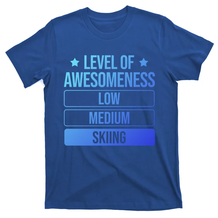 Ski Level Of Awesoess Skiing Cute Gift T-Shirt