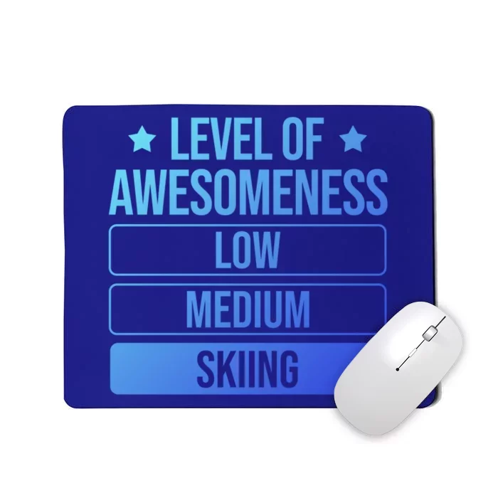 Ski Level Of Awesoess Skiing Cute Gift Mousepad