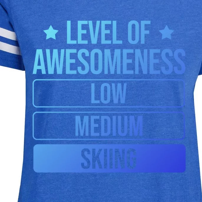 Ski Level Of Awesoess Skiing Cute Gift Enza Ladies Jersey Football T-Shirt