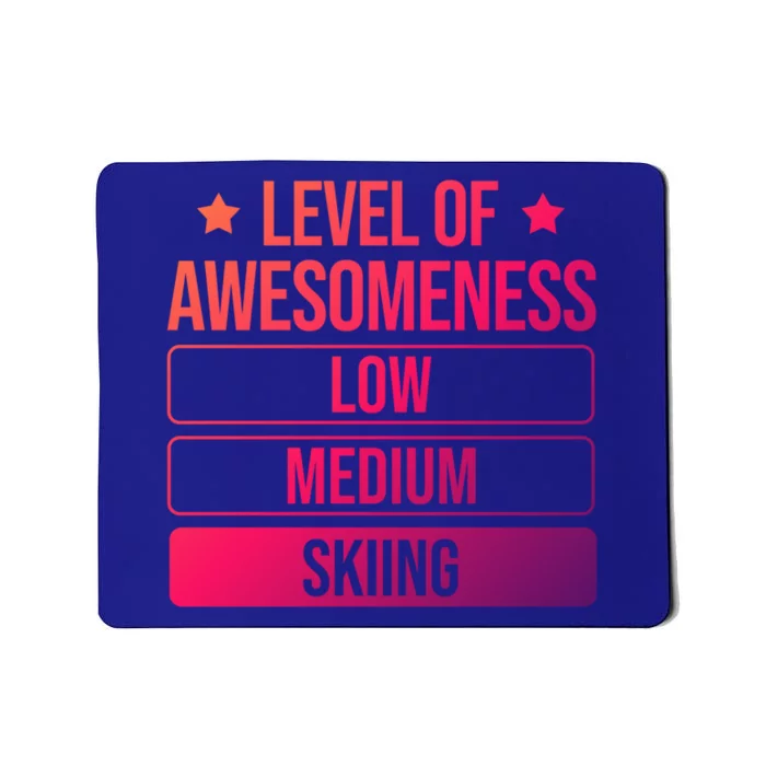 Ski Level Of Awesoess Skiing Cute Gift Mousepad