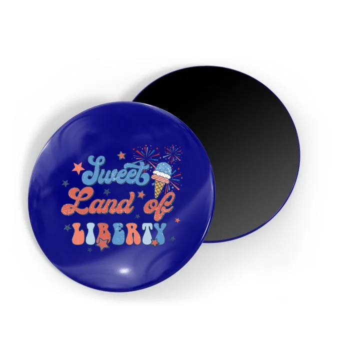 Sweet Land Of Liberty Red White And Blue Fourth Of July Party Gift Magnet