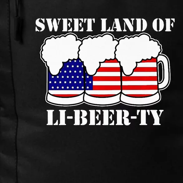 Sweet Land of LiBeerty American Flag Beer July 4th Daily Commute Backpack