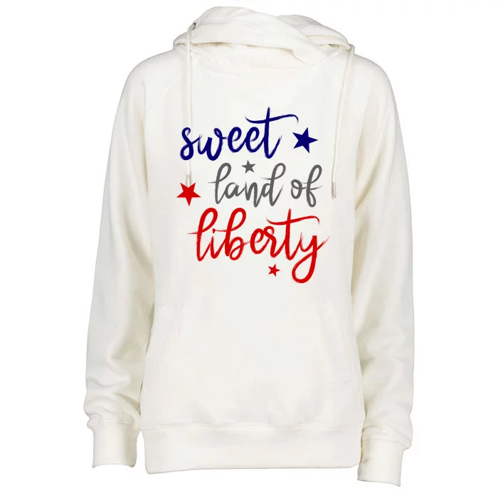 Sweet Land Of Liberty Cool Usa Independence Day Gift Womens Funnel Neck Pullover Hood