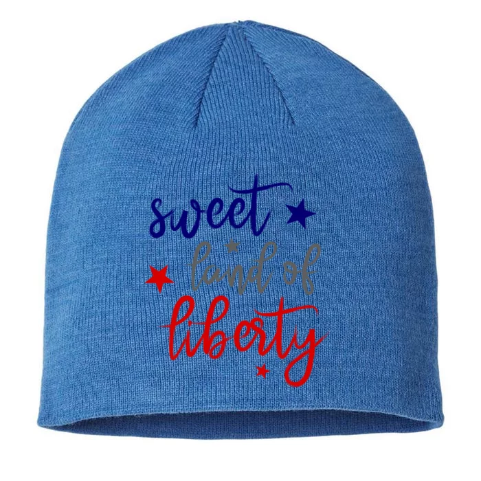 Sweet Land Of Liberty Cool Usa Independence Day Gift 8 1/2in Sustainable Knit Beanie