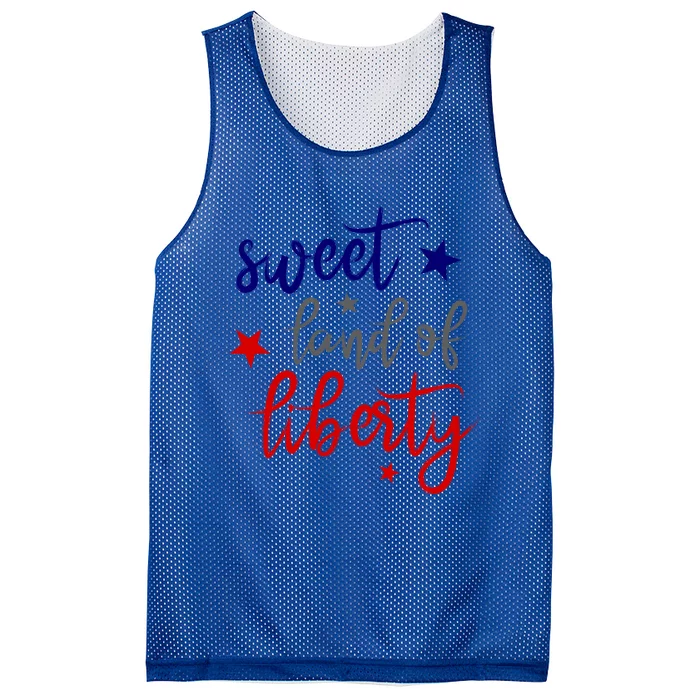 Sweet Land Of Liberty Cool Usa Independence Day Gift Mesh Reversible Basketball Jersey Tank