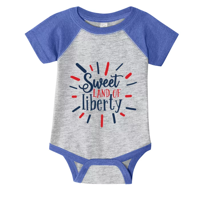 Sweet Land Of Liberty 4th Of July Great Gift Infant Baby Jersey Bodysuit