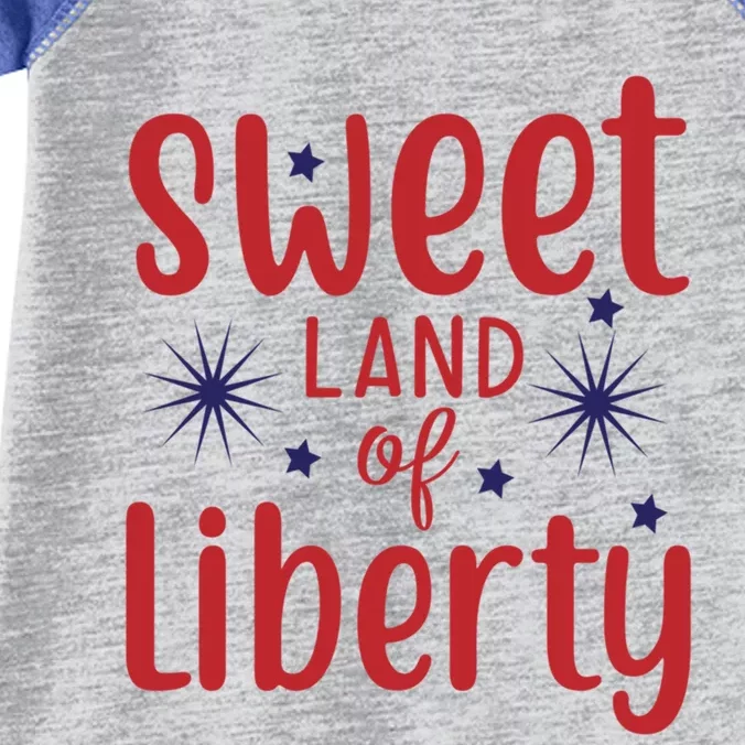 Sweet Land Of Liberty 4th Of July Great Gift Infant Baby Jersey Bodysuit