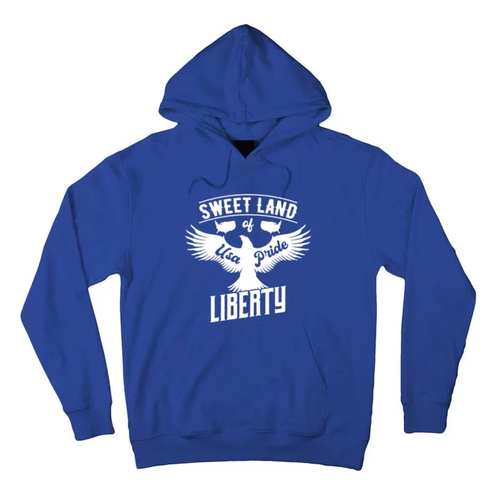 Sweet Land Of Liberty Usa Pride Gift Tall Hoodie