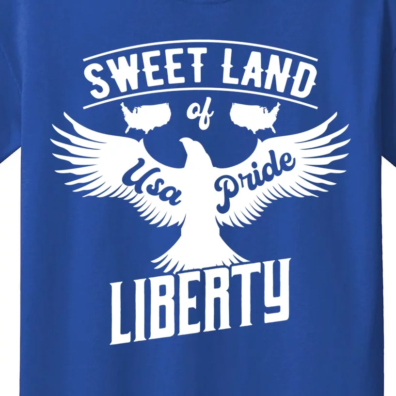 Sweet Land Of Liberty Usa Pride Gift Kids T-Shirt