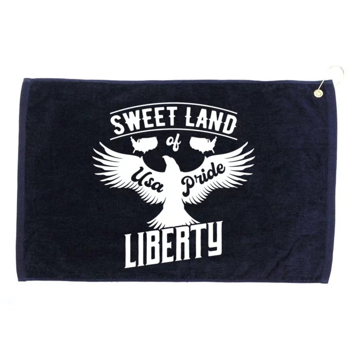 Sweet Land Of Liberty Usa Pride Gift Grommeted Golf Towel